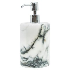 Rounded Soap Dispenser in Paonazzo Marble