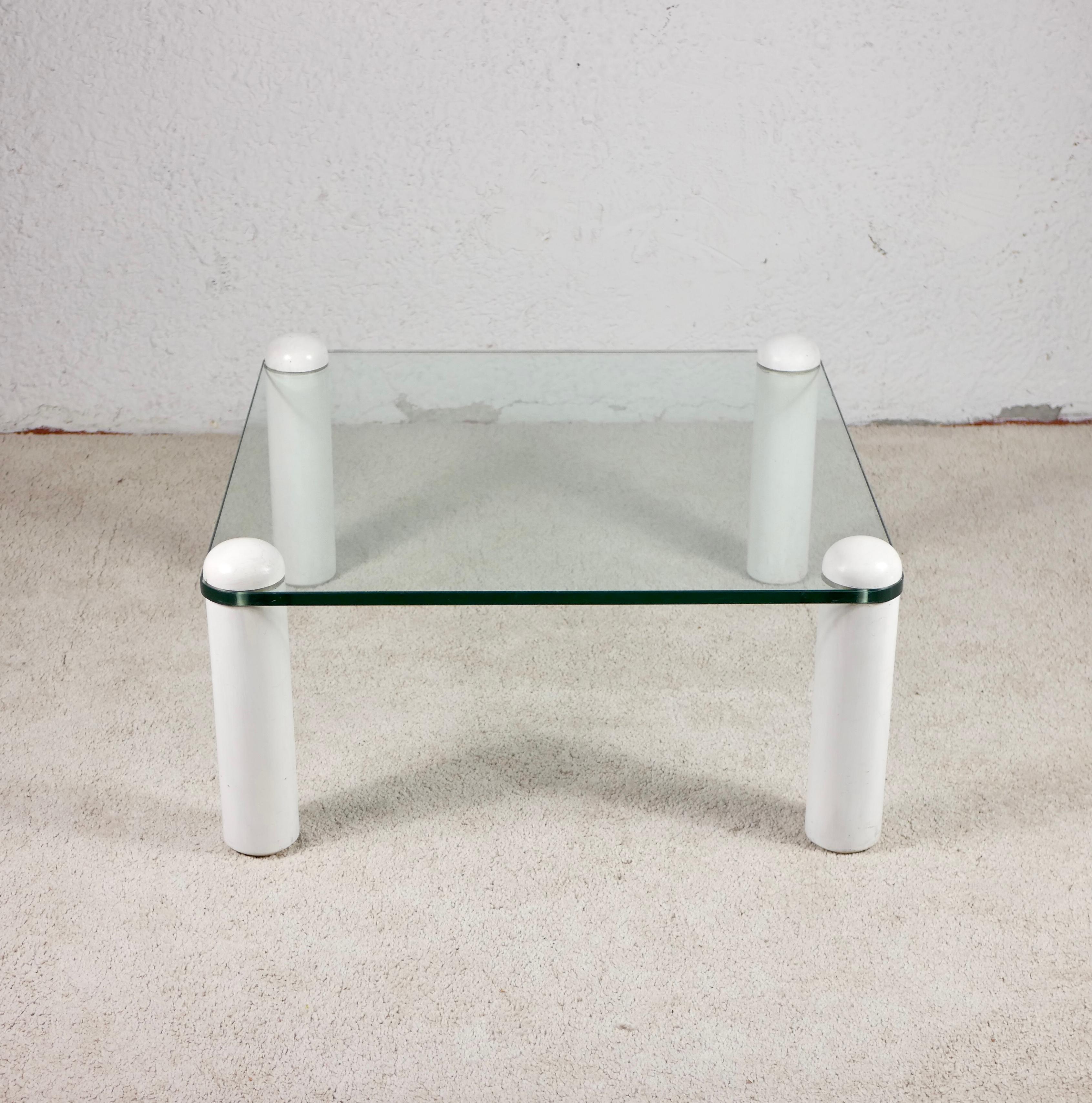 French Rounded Square Coffee Table by Ligne Roset, 1980s