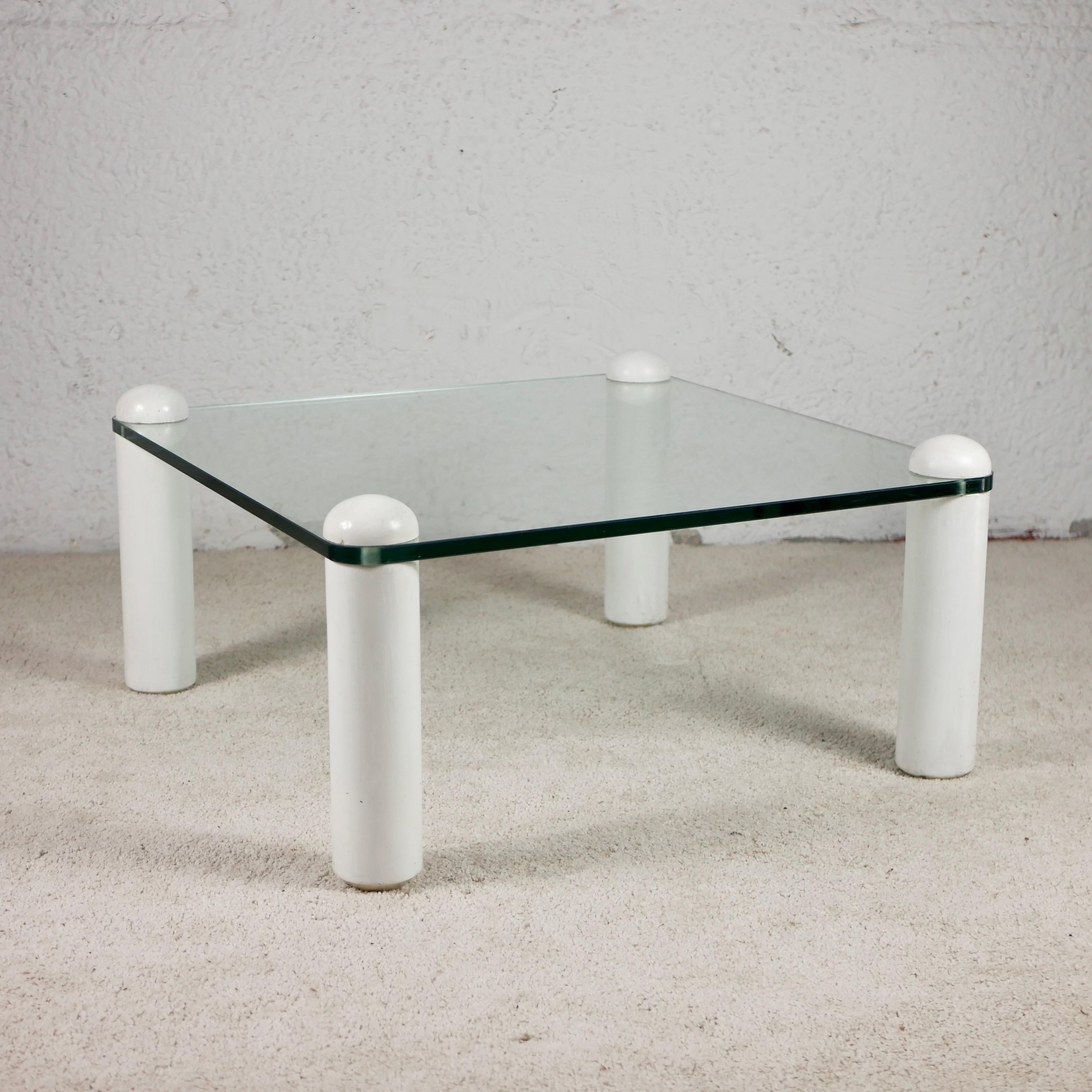Rounded Square Coffee Table by Ligne Roset, 1980s In Good Condition In Lyon, FR