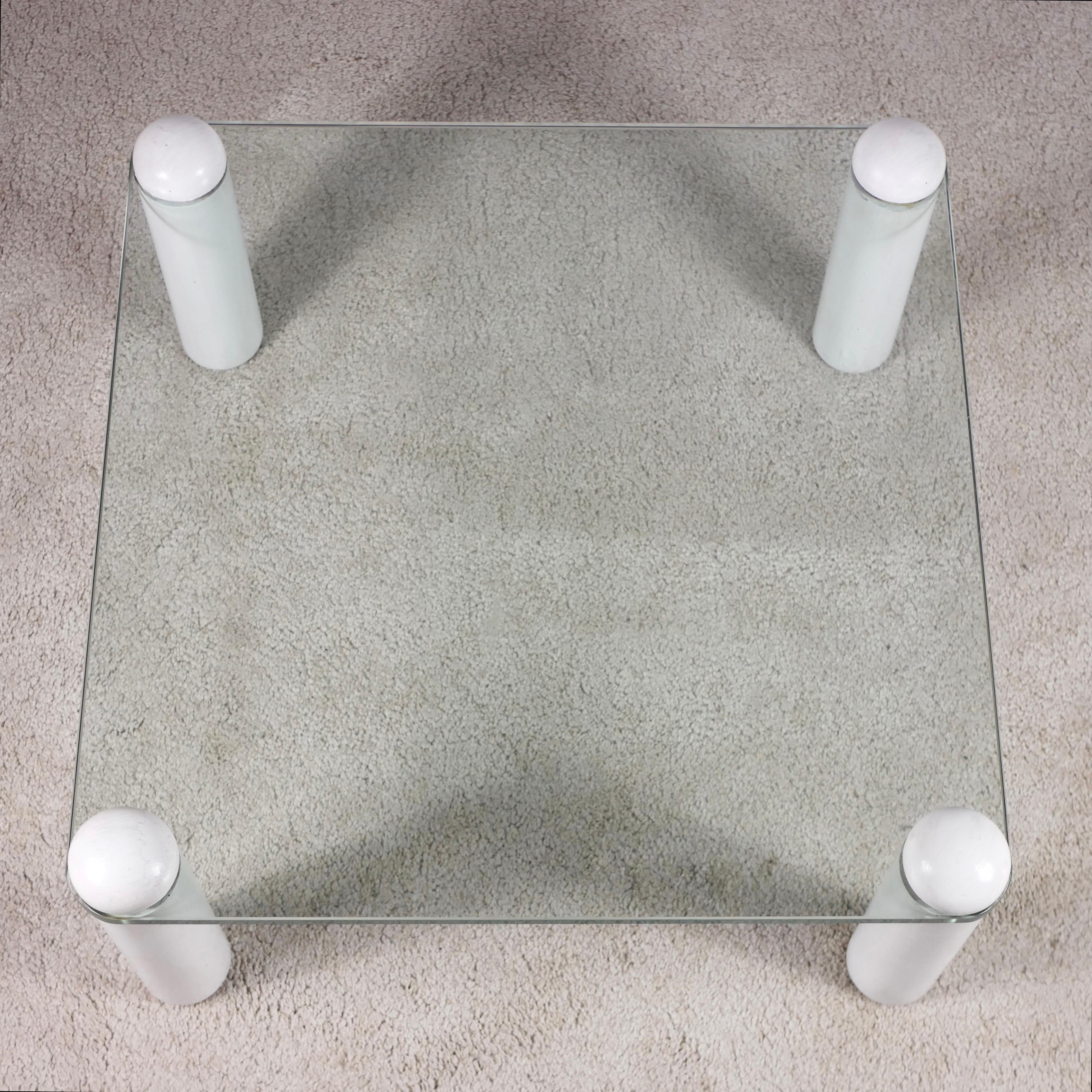 Glass Rounded Square Coffee Table by Ligne Roset, 1980s