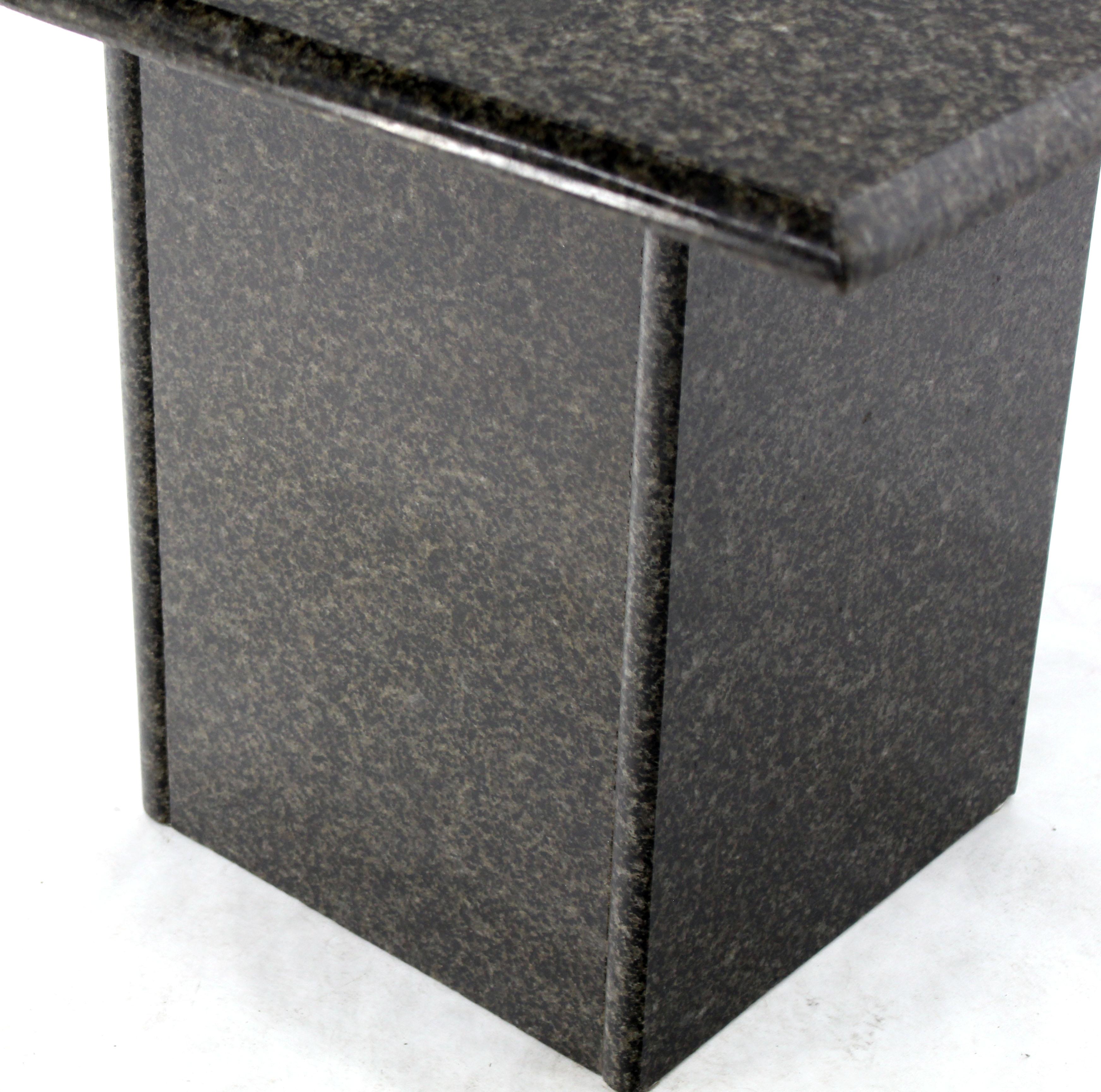 American Rounded Square Granite Side End Stand Table Modern Design For Sale