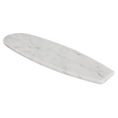 Rounded Surf Sushi Tray in White Carrara Marble