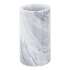 Handmade Rounded Toothbrush Holder in Grey Bardiglio Marble