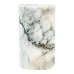 Porte-dents arrondi fait à la main en marbre Paonazzo