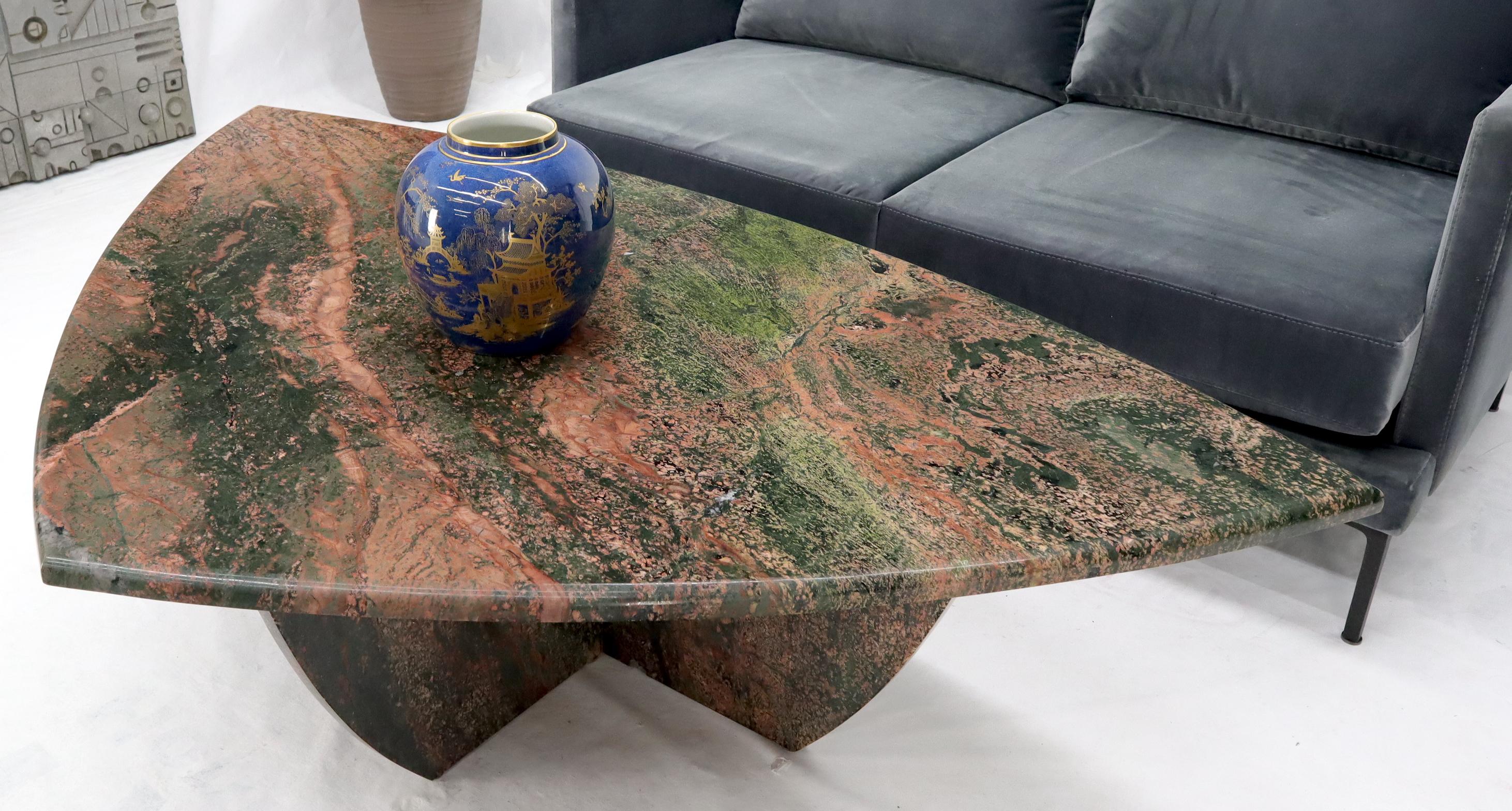 triangular marble coffee table