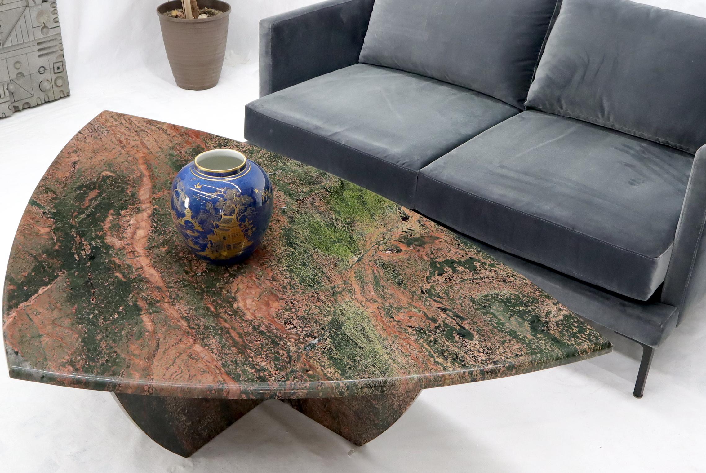 rounded triangle coffee table