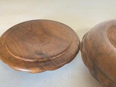 Rounded Wooden Box in Wood France 1960, Brown Color