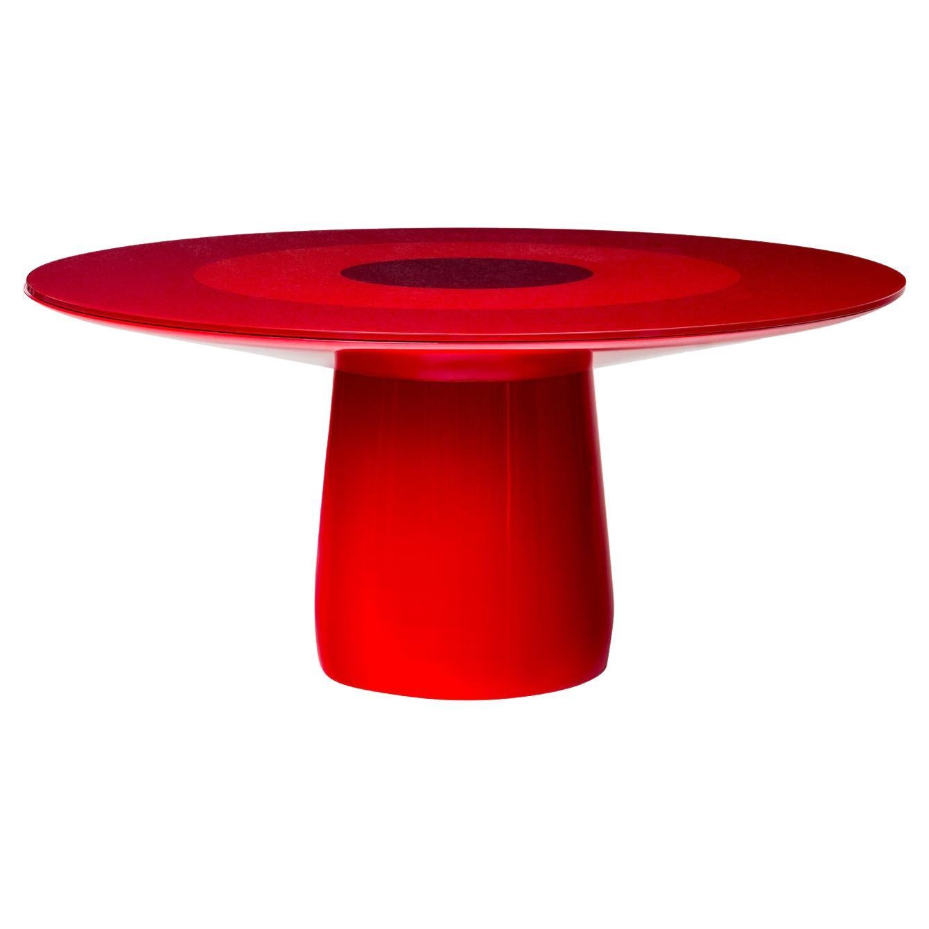 Table de salle à manger ronde rouge par Claesson Koivisto Rune 