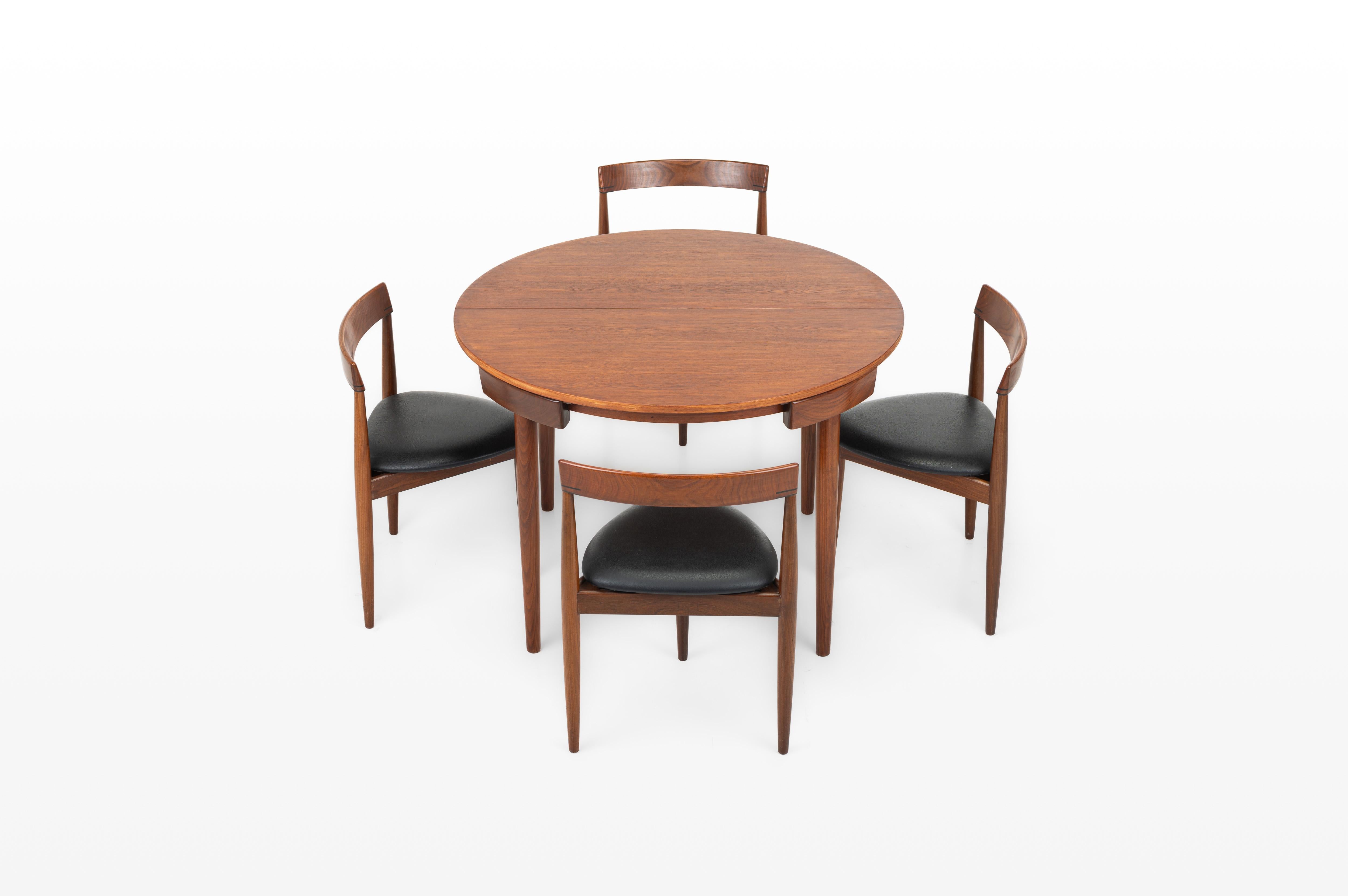 Scandinave moderne Ensemble de salle à manger Roundette par Hans Olsen pour Rojle Frem, Danemark années 1950
