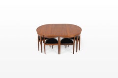 Juego de comedor Roundette de Hans Olsen para Rojle Frem (Mesa + 6 sillas), años 50