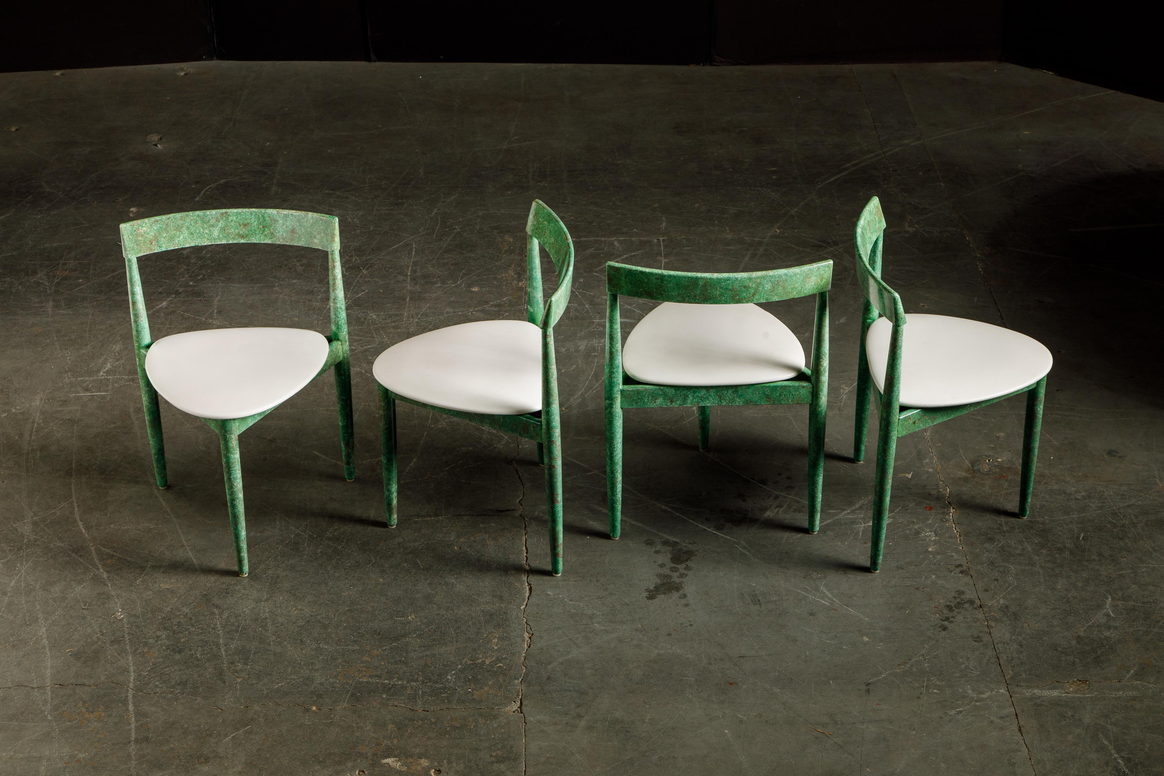 'Roundette' Dining Table and Four Chairs by Hans Olsen for Frem Røjle, Signed 10