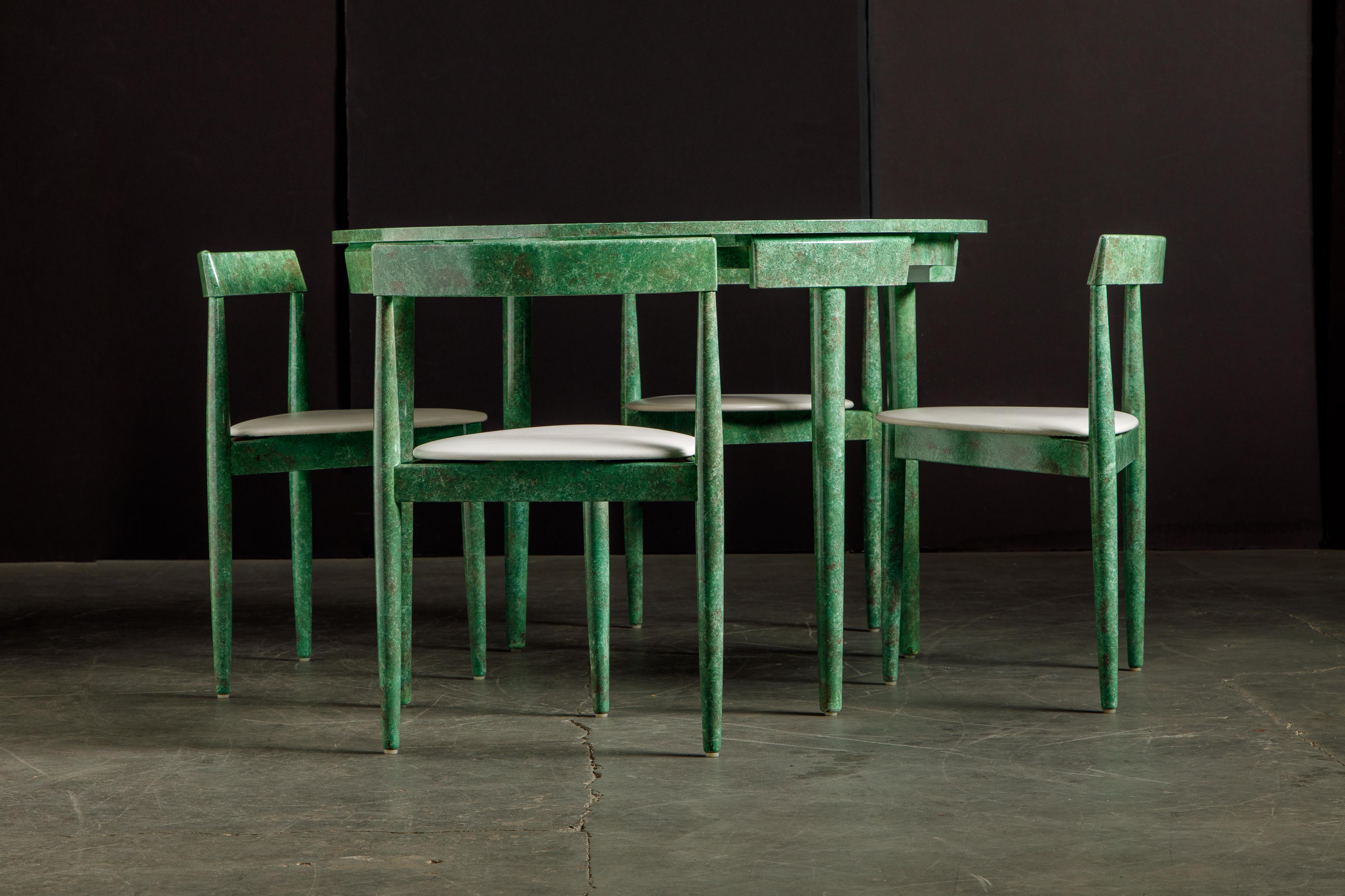 Mid-20th Century 'Roundette' Dining Table and Four Chairs by Hans Olsen for Frem Røjle, Signed