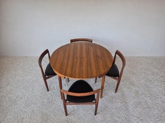 Roundette Teak Extendable Dining Set by Hans Olsen for Frem Røjle, Denmark 1960s