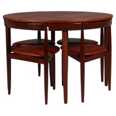 Roundette Teak Extendable Dining Set by Hans Olsen for Frem Røjle, Denmark 1960s