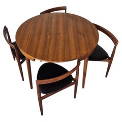 Roundette Teak Extendable Dining Set by Hans Olsen for Frem Røjle, Denmark 1960s