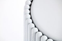 Rounding Wood Stool/Table with Gray Lacquer Finish by Debra Folz