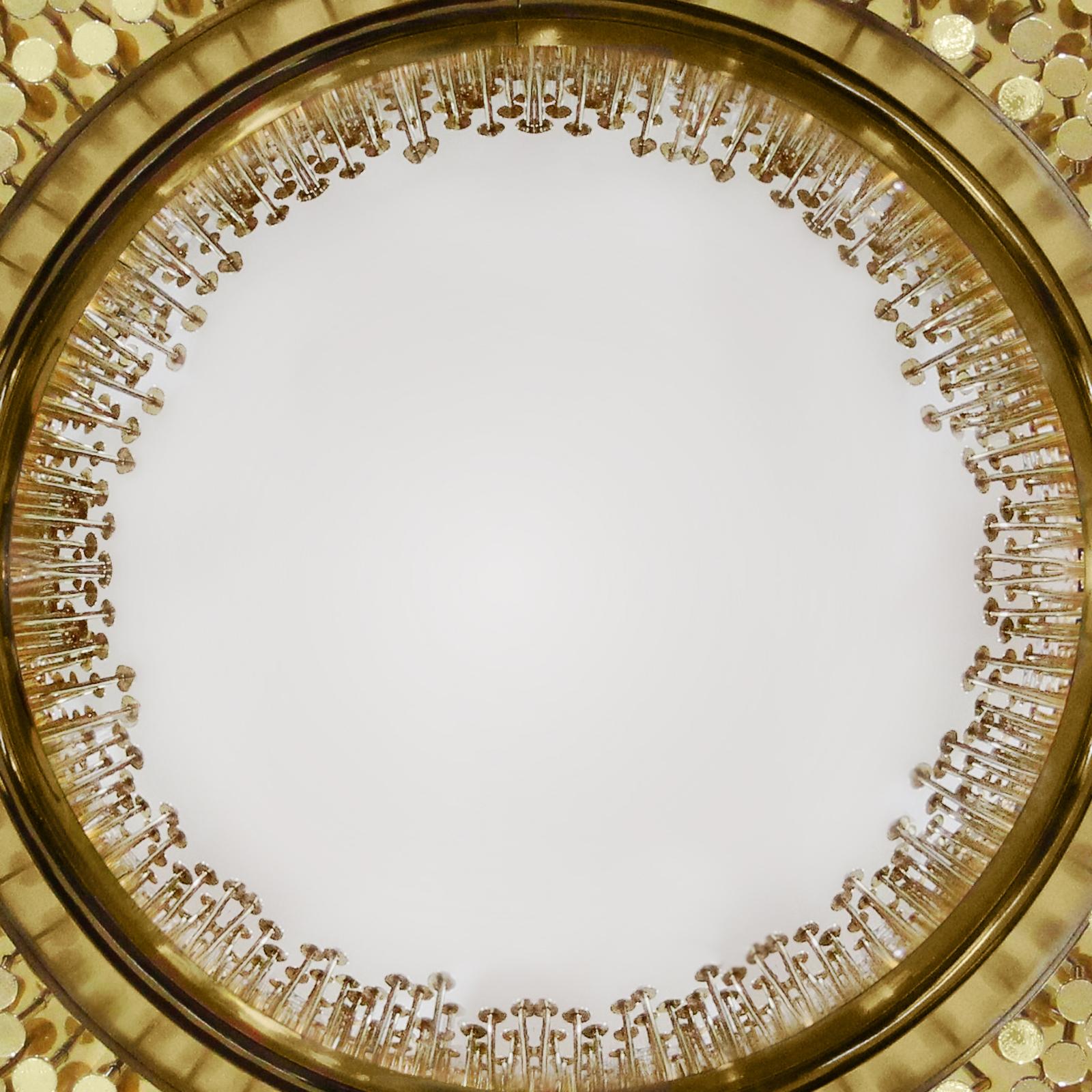Roundy Mirror with Solid Brass In New Condition For Sale In Paris, FR