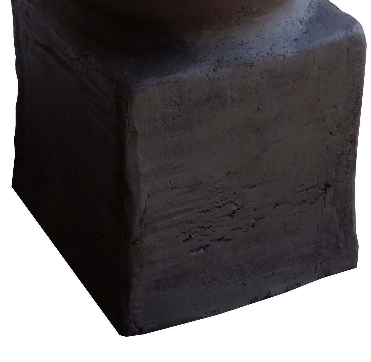 Rous Table Lamp by Ia Kutateladze
One Of A Kind.
Dimensions: Ø 18 x H 42 cm.
Materials: Clay.

Each piece is one of a kind, due to its free hand-building process. Different color variations available: raw black clay, raw white clay and raw red clay.