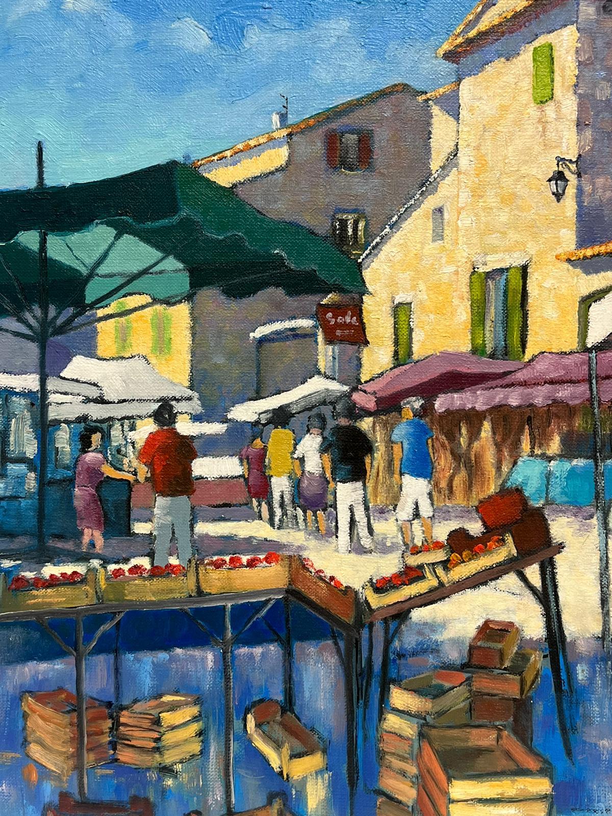 Lacoste South of France Beautiful French Modern Oil Painting Signed & Titled For Sale 4
