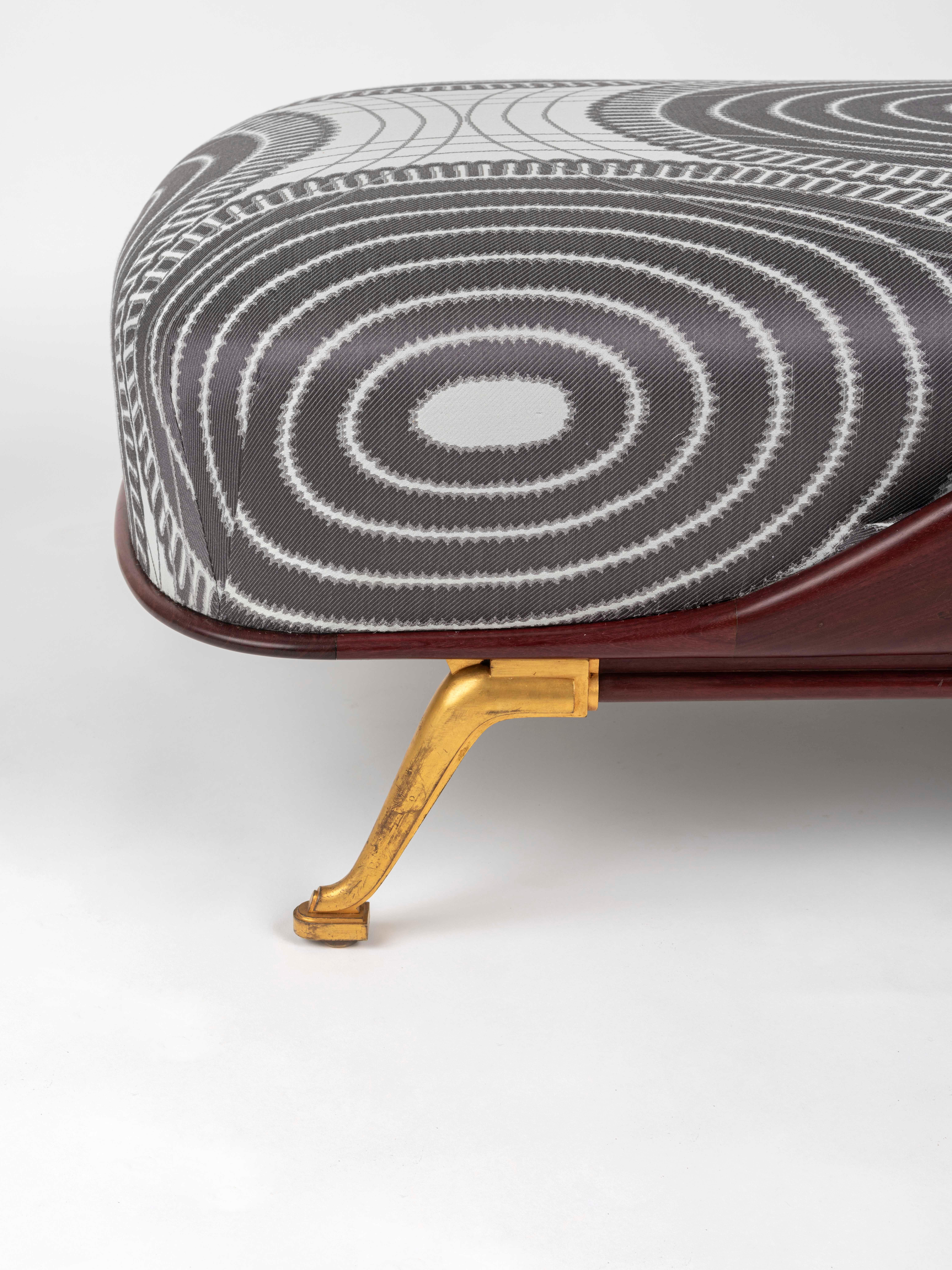 Rousseau y Lardin Chaiselongue, Colección Karl Lagerfeld Bronce en venta