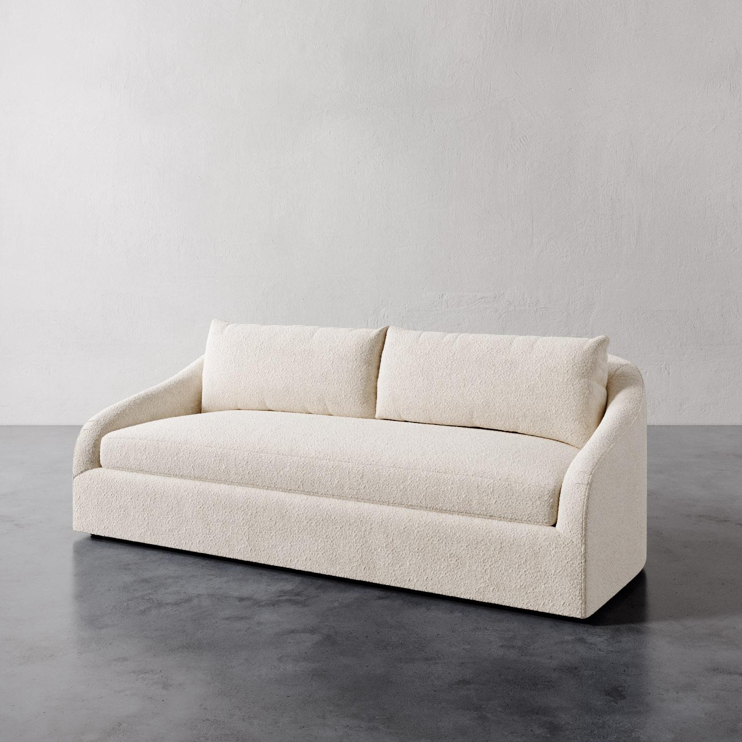 American Rousseau Sofa in Luxe Berbers/ Bouclés by Christiane Lemieux For Sale
