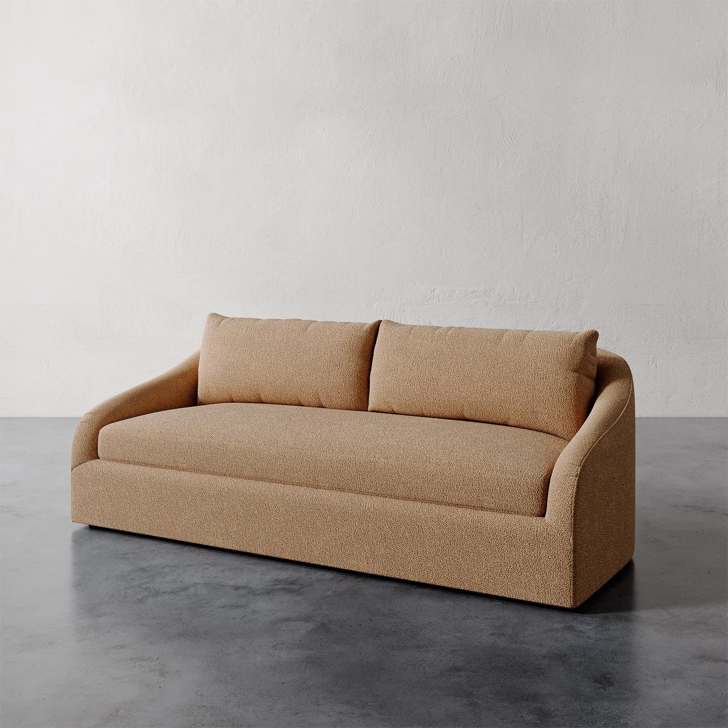 Hand-Crafted Rousseau Sofa in Luxe Berbers/ Bouclés by Christiane Lemieux For Sale