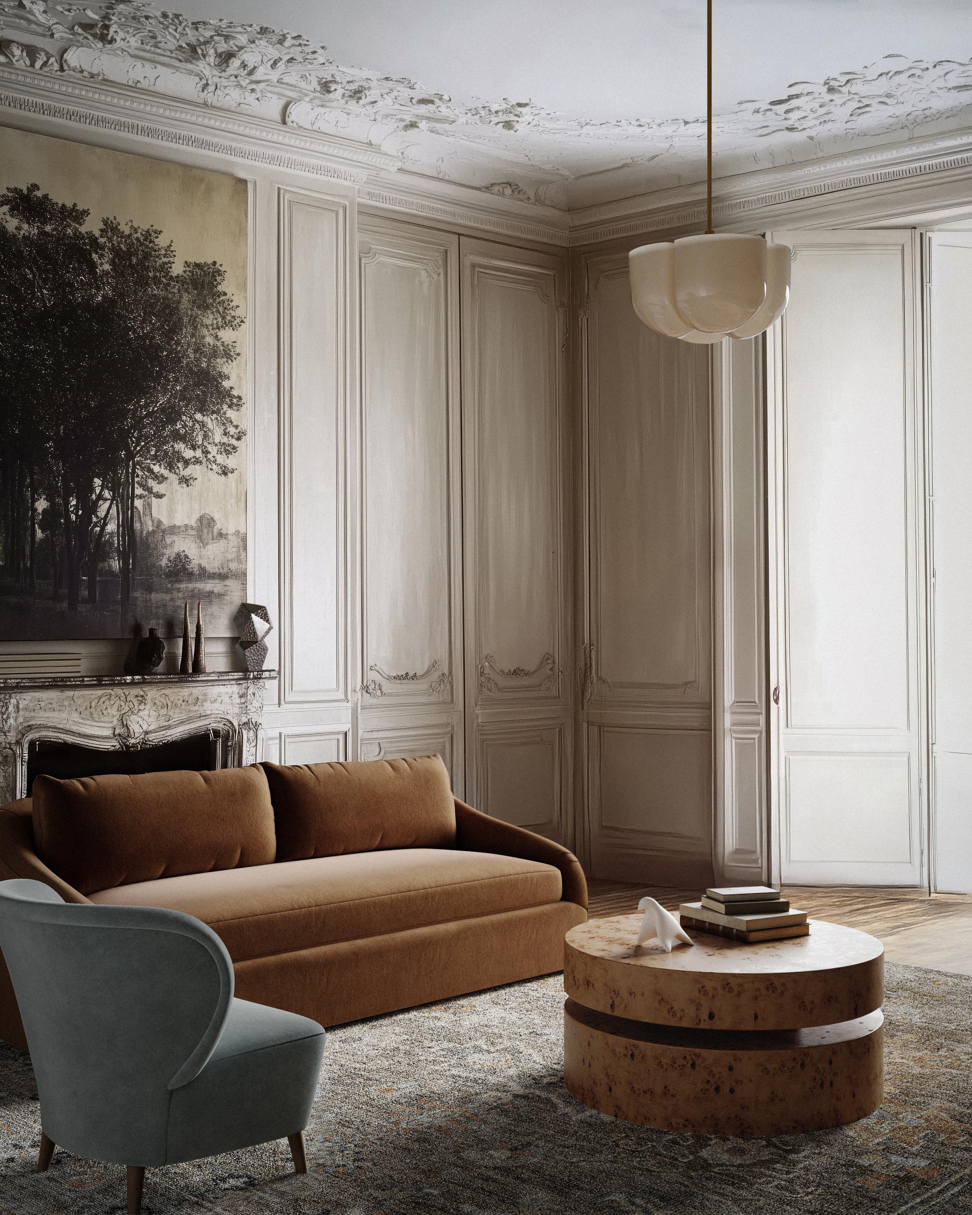 Contemporary Rousseau Sofa in Luxe Berbers/ Bouclés by Christiane Lemieux For Sale