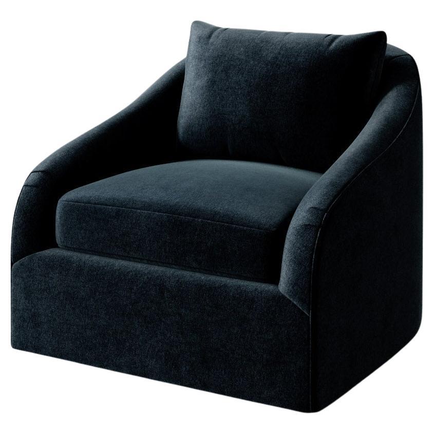 Rousseau Swivel chair in Plush Velvet by Christiane Lemieux