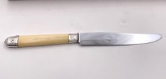 Roussel French Sterling Silver 37-Piece Knife Set from Late 19th Century