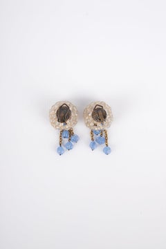 Boucles d'oreilles rousselet avec perles et perles de verre