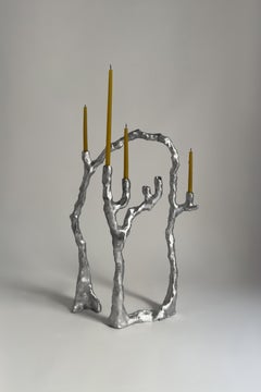 Bougeoir « Route » 02.01 en fonte d'aluminium, par Sofia Karnukaeva