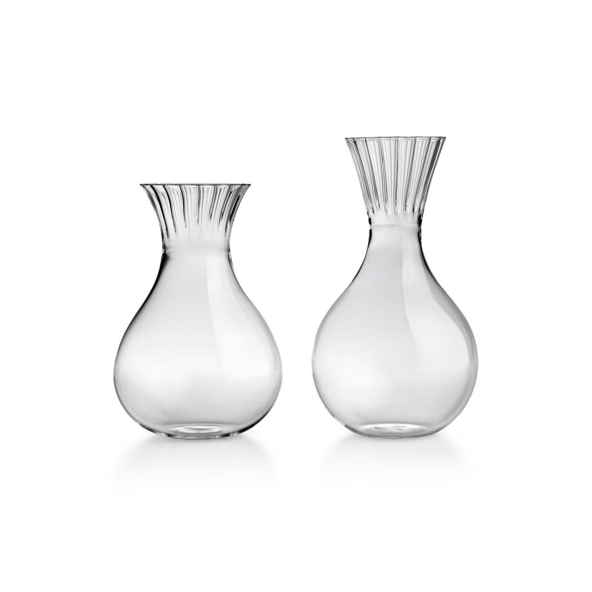 Modern Routine High Carafe in Mouth Blown Glass Designed by Matteo Cibic For Sale