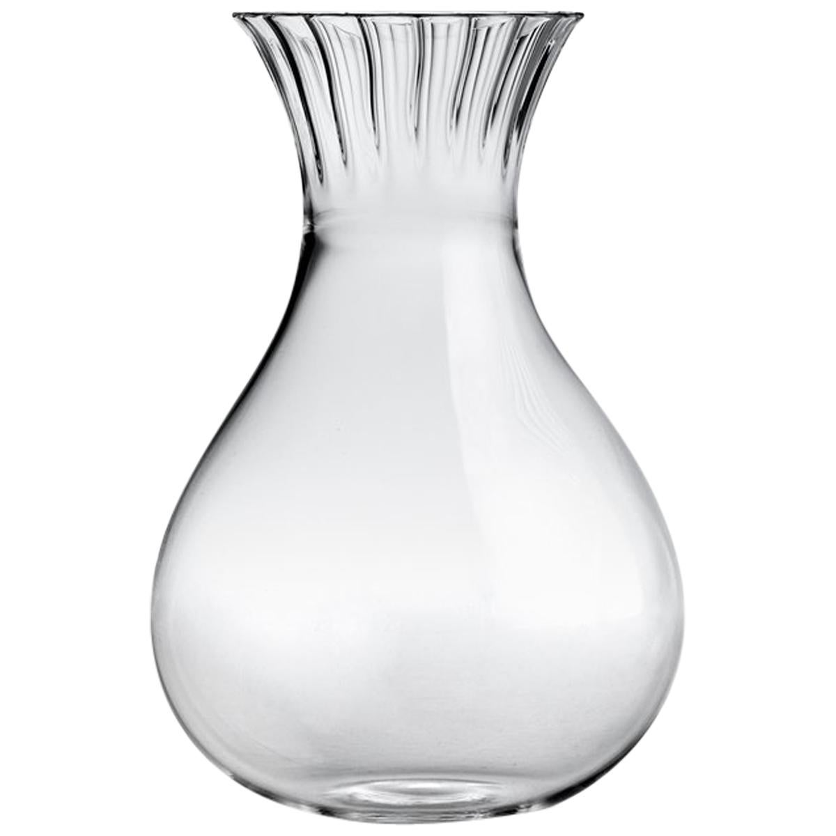 Routine Low Carafe in Mouth Blown Glass Designed by Matteo Cibic