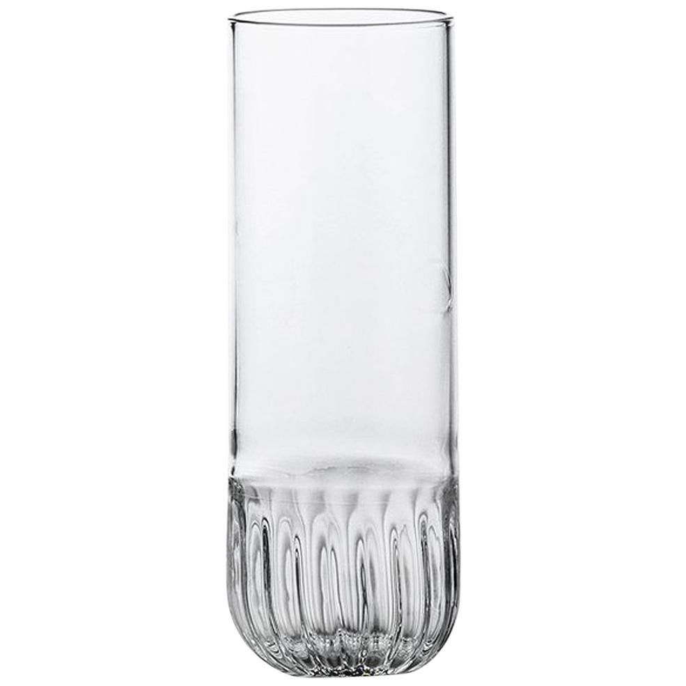 Routine-Set aus sechs Flöten aus mundgeblasenem Mouth-Glas, entworfen von Matteo Cibic