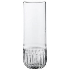 Routine Set of Six Flute in Mouth Blown Glass Designed by Matteo Cibic