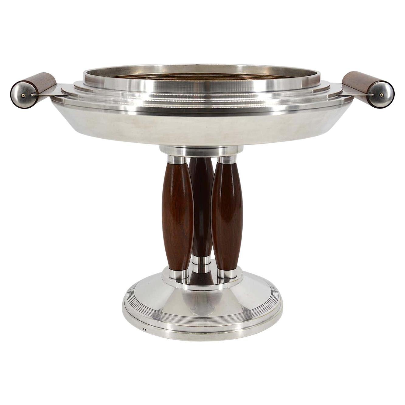 Roux-Marquiand French Art Deco Silver Plate Fruit Centerpiece, Ca.1930