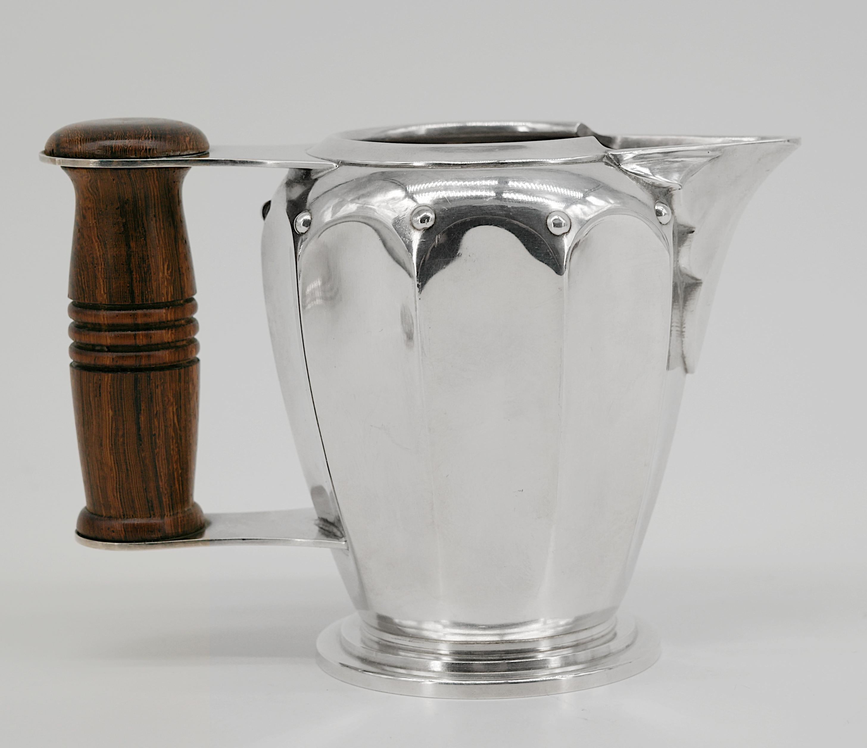 Silver Plate Roux-Marquiand French Art Deco Tea-Coffee Set, 1920 For Sale