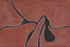 Rover Joolama Thomas "Marumaru" (Black One) Aboriginal Art 60x90 cm 1996