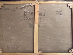 Rover Joolama Thomas "Marumaru" (Black One) Aboriginal Art 60x90 cm 1996