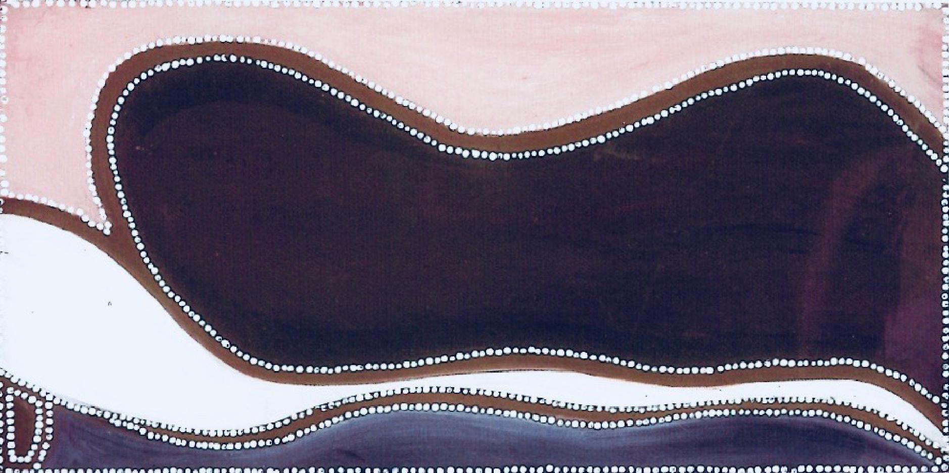 Rover Thomas Joolama  Landscape Painting - 'Texas Downs' Australian Aboriginal Art by Rover Thomas
