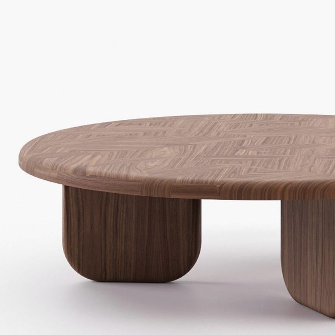 Fait main Table basse Rover en noyer en vente