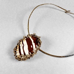 Rovi Collier Necklace with Zebra Jasper in Bronze by Lo Studiolo Genève
