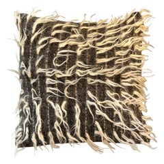 "Rovigo" Brown and White Wool Pillow by Le Lampade