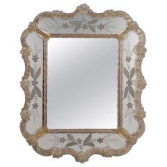 Miroir en verre de Murano « Muranoovigo » de style vénitien, par Fratelli Tosi Murano