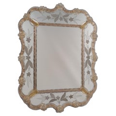 "Rovigo" Murano Glass Mirror in Venetian Style, by Fratelli Tosi Murano