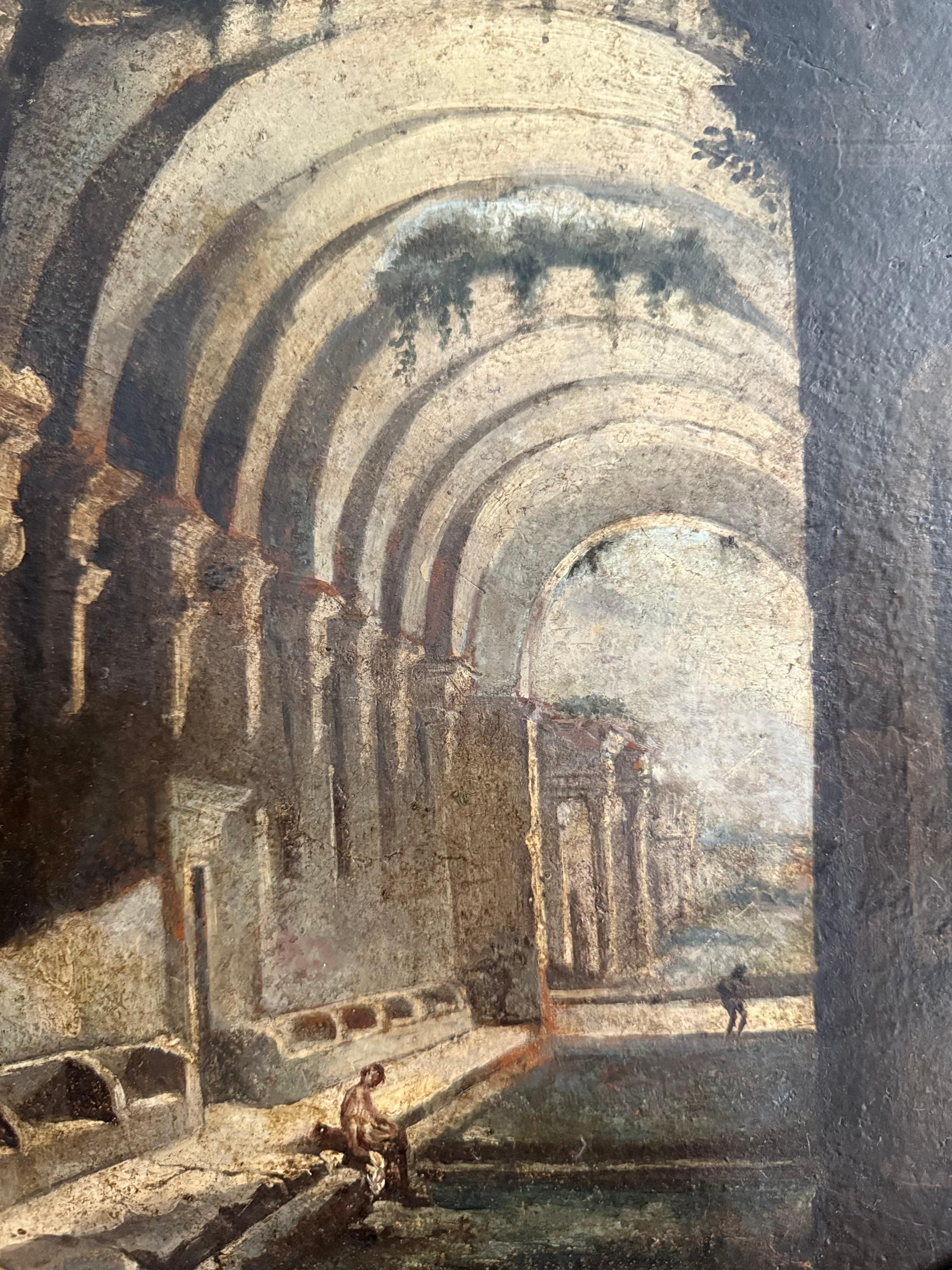 Rovine, olio su tela - inizio XVII secolo in vendita 5