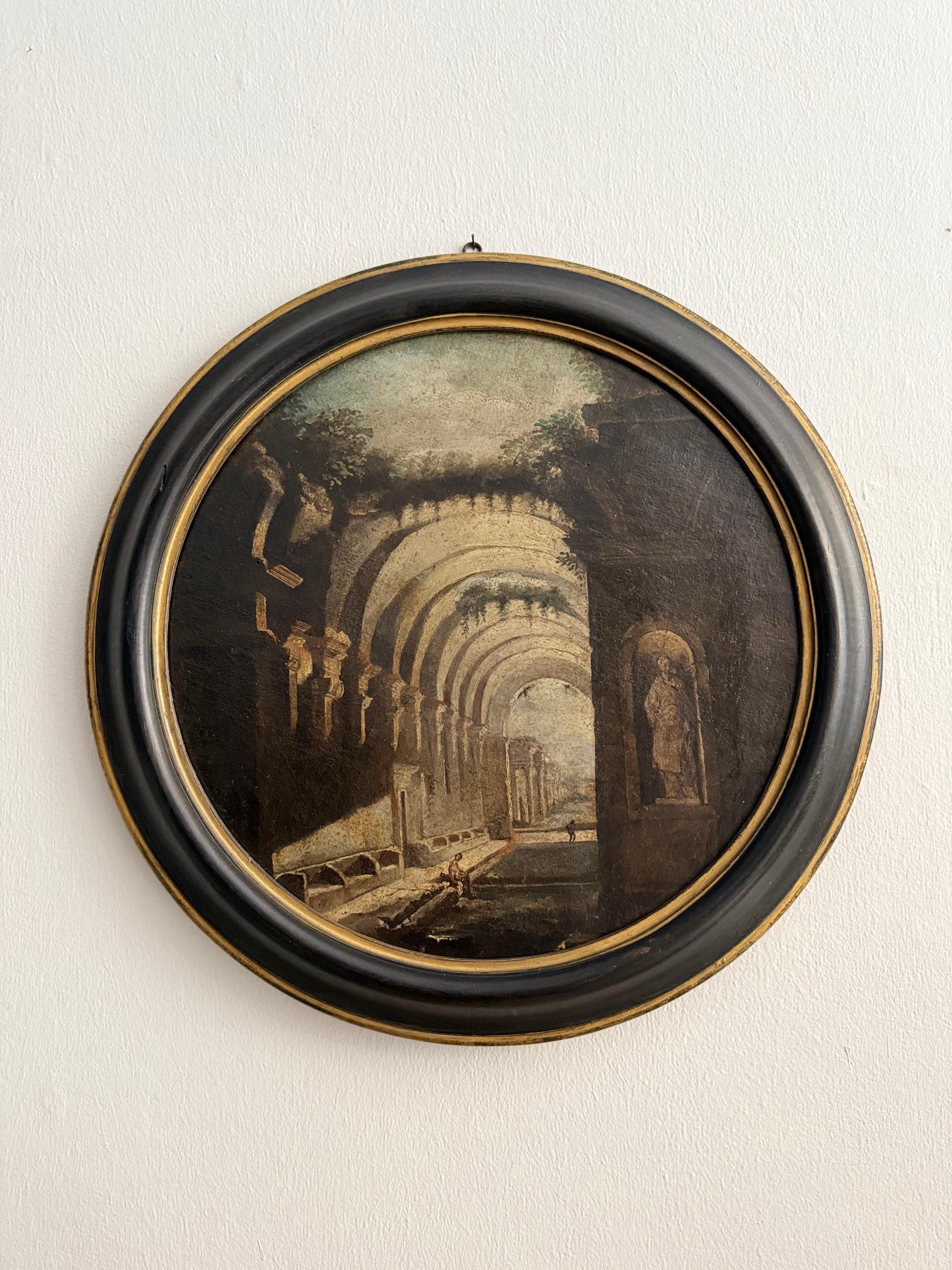 Rovine, olio su tela - inizio XVII secolo in vendita 2