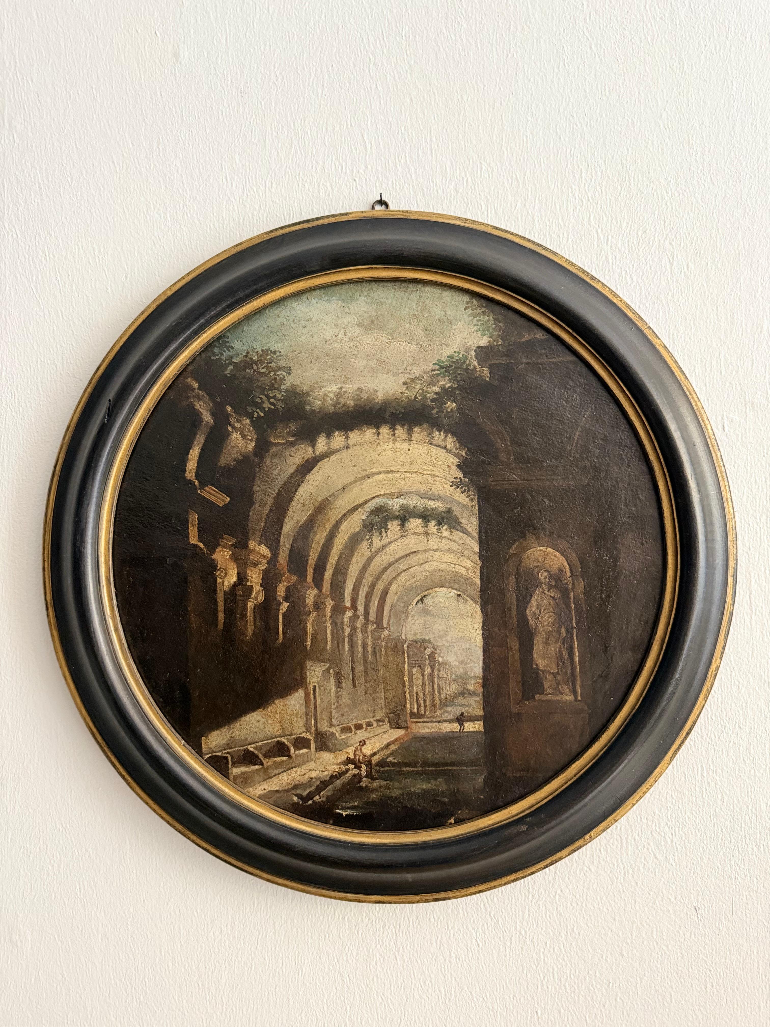 Rovine, olio su tela - inizio XVII secolo in vendita 3