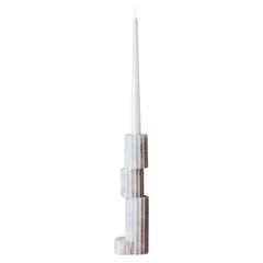 21 Century Contemporary Carrara Marble Candleholder  1 AVAILABLE IN STOCK NOW!