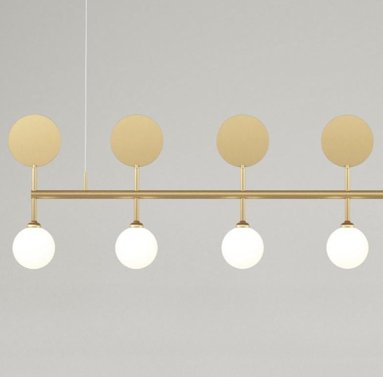 Postmoderno Lampada a sospensione in ottone Row di Atelier Ati in vendita